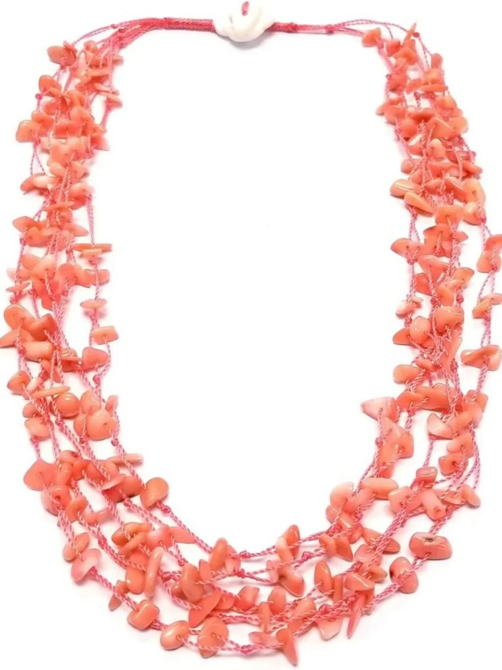 Multi-Strand Genuine Gemstone Necklace, Hand-Assembled, 18-20 Inch, Toggle